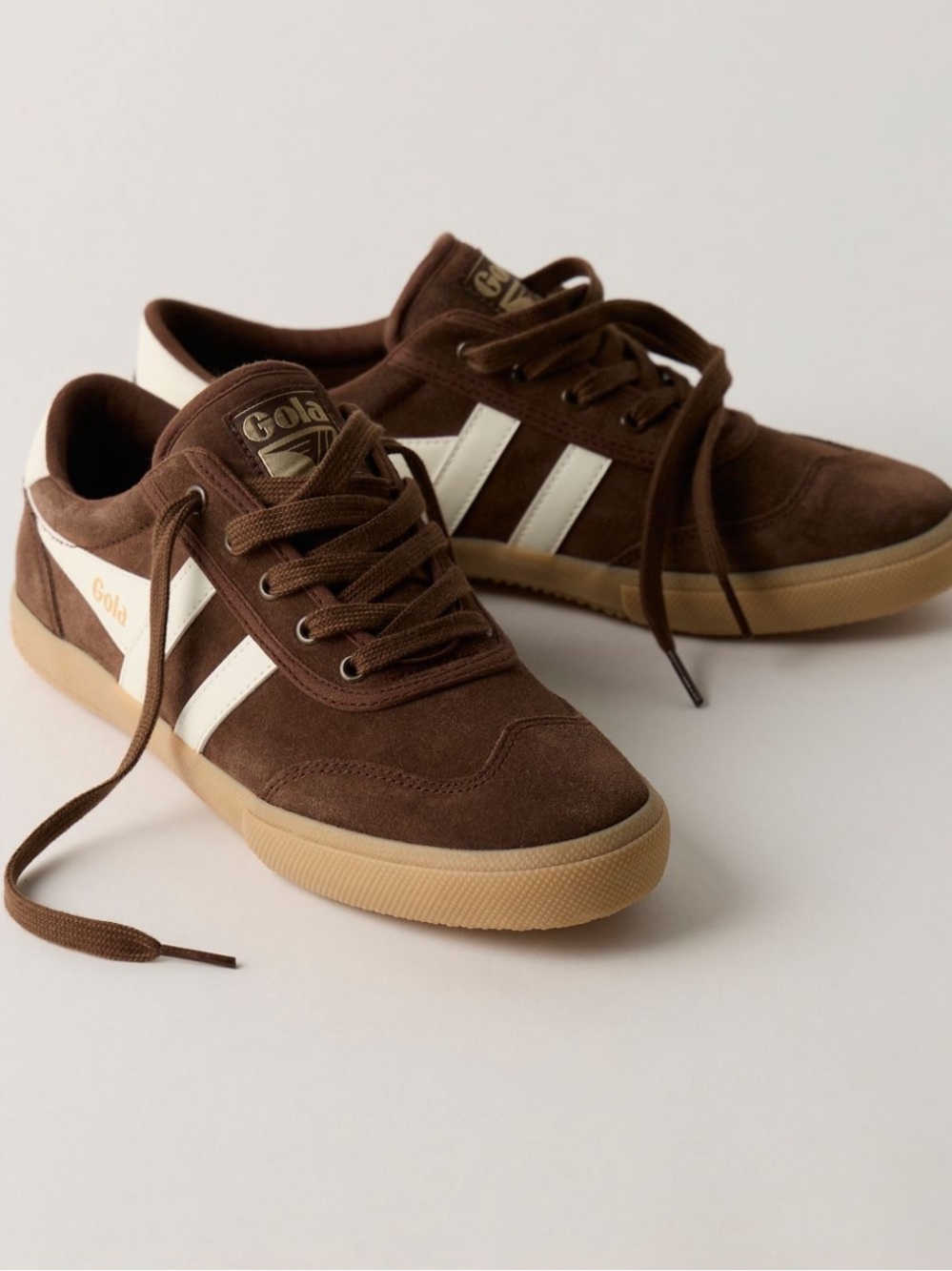 GOLA Badminton Suede Sneakers in Dark Brown-Size 8- New In Box